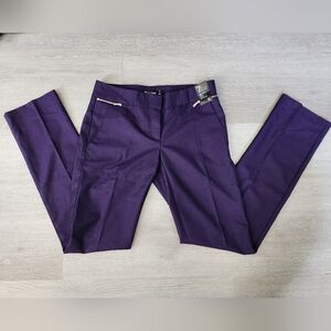 7th Avenue New York & Company Slim Tailored Chinos - Purple